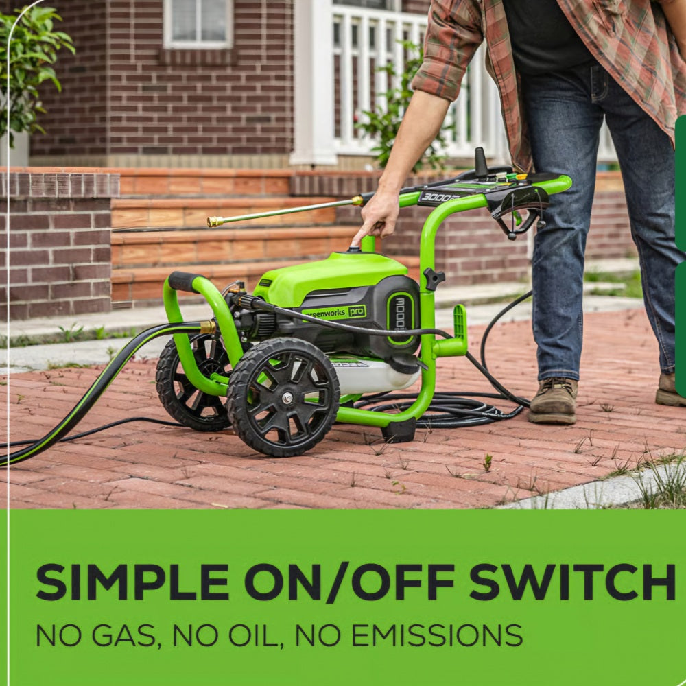 3000 PSI 2.0 GPM Cold Water Electric Pressure Washer 3000 PSI 2.0 GPM Cold Water Electric Pressure Washer